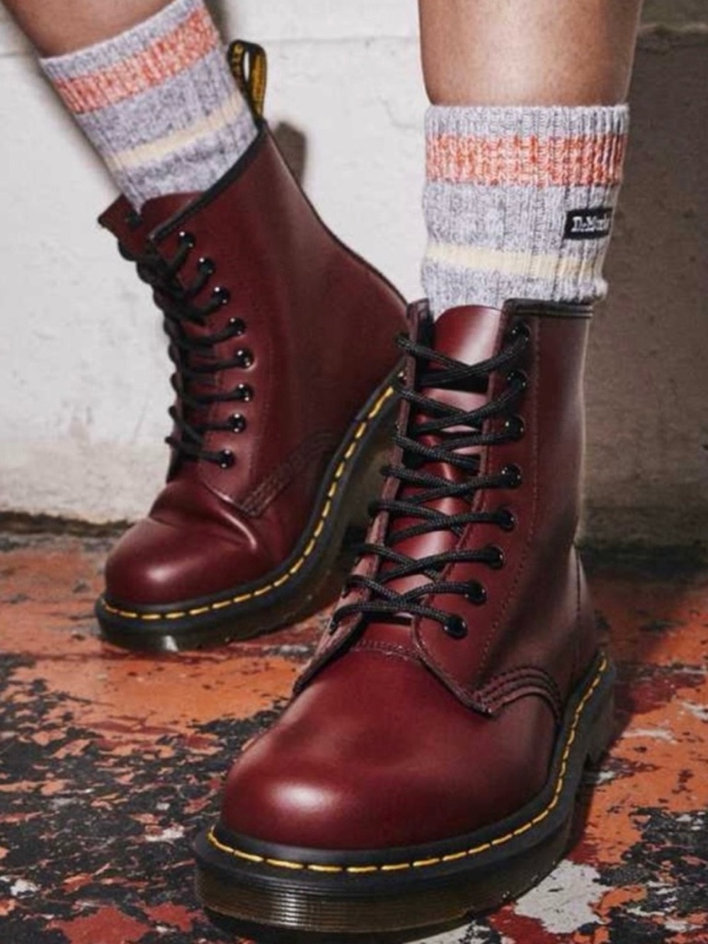 Dr. Martens Cherry Red 1460 Smooth Leather Combat Boot